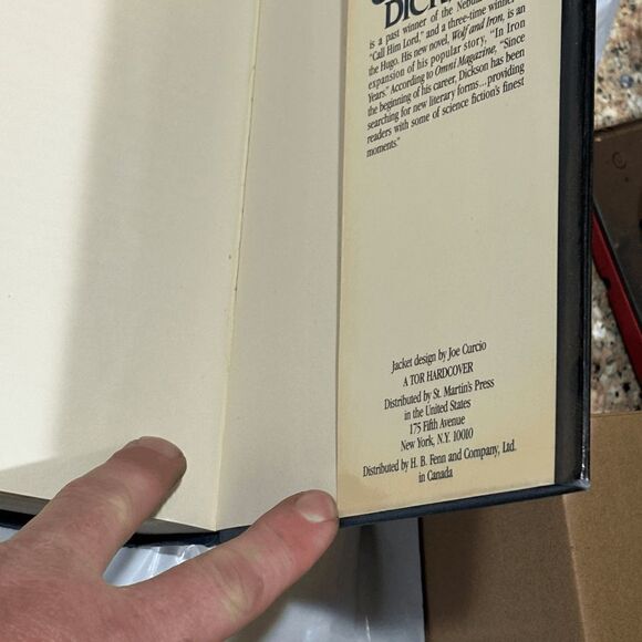 Wolf and Iron Hardcover 1st Edition 1st Printing 1990 by Gordon R. Dickson VG - Picture 11 of 11
